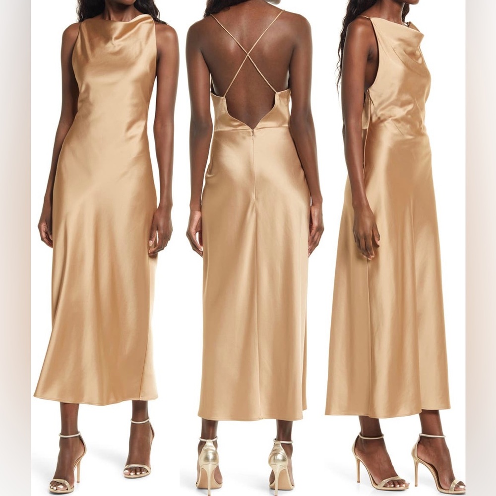 Significant Other sleeveless satin dress